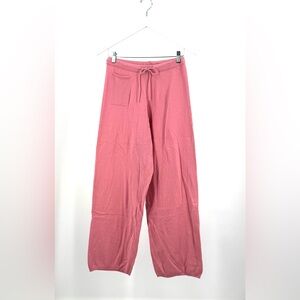 James Street Co. Pink Extra Fine Merino Wool Cotton Blend Lounge Pants Size M